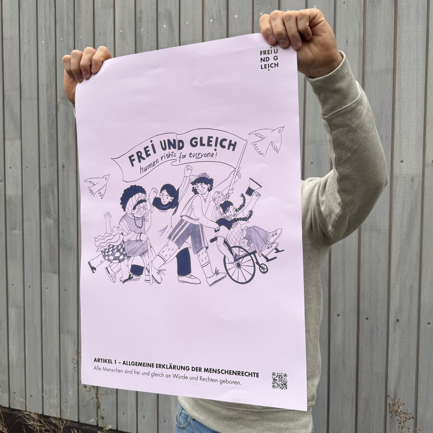Plakat "Frei und Gleich" by Hiền Mai Vũ