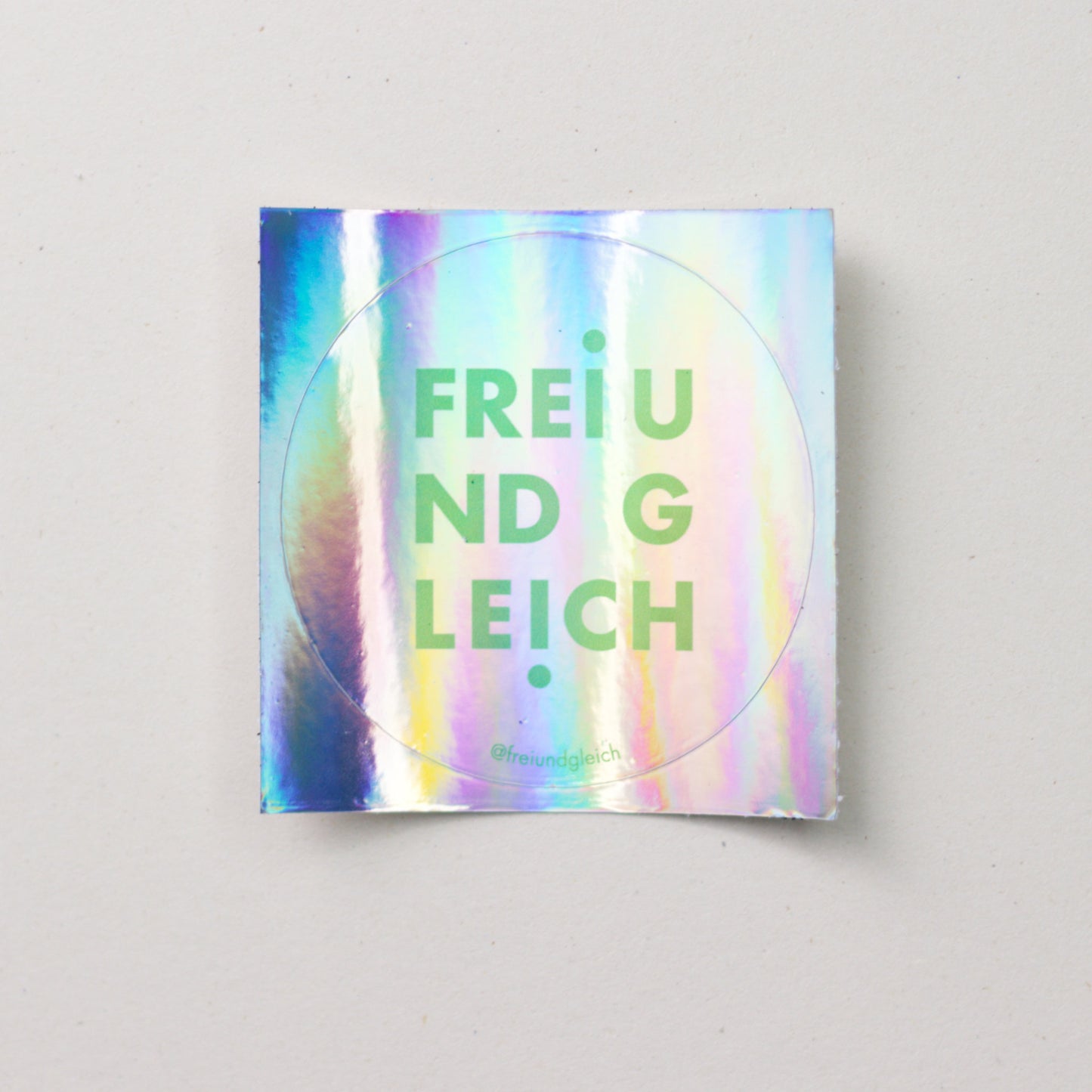 10er-Pack Sticker "Frei und Gleich" Silber/Glanz