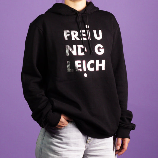 Hoodie "Frei und Gleich" aus Bio-Baumwolle und recyceltem Polyester