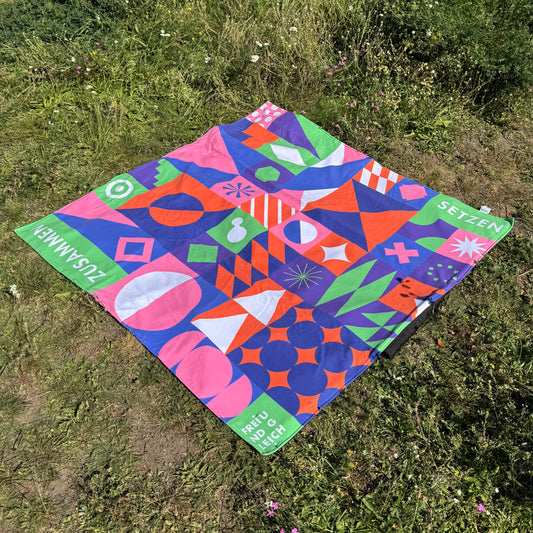 Picknickdecke "ZUSAMMEN SETZEN"