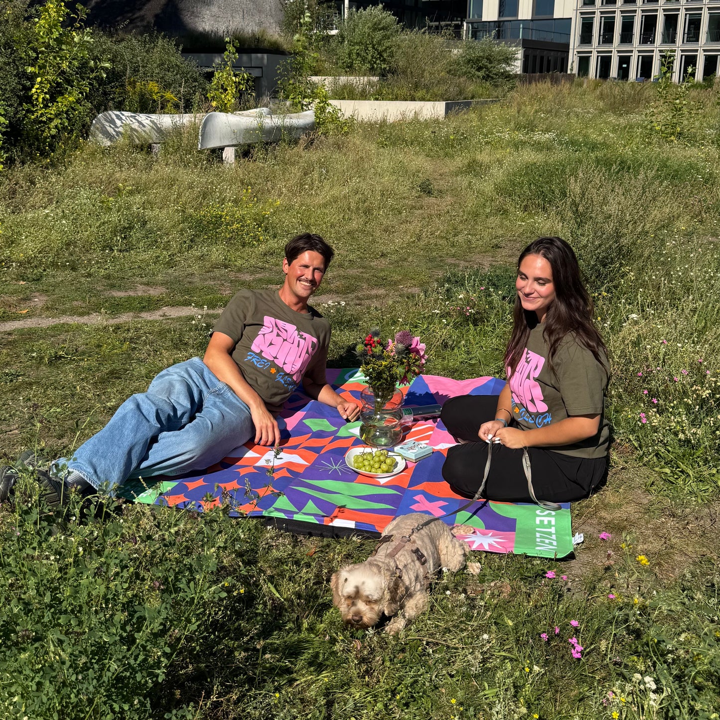 Picknickdecke "ZUSAMMEN SETZEN"