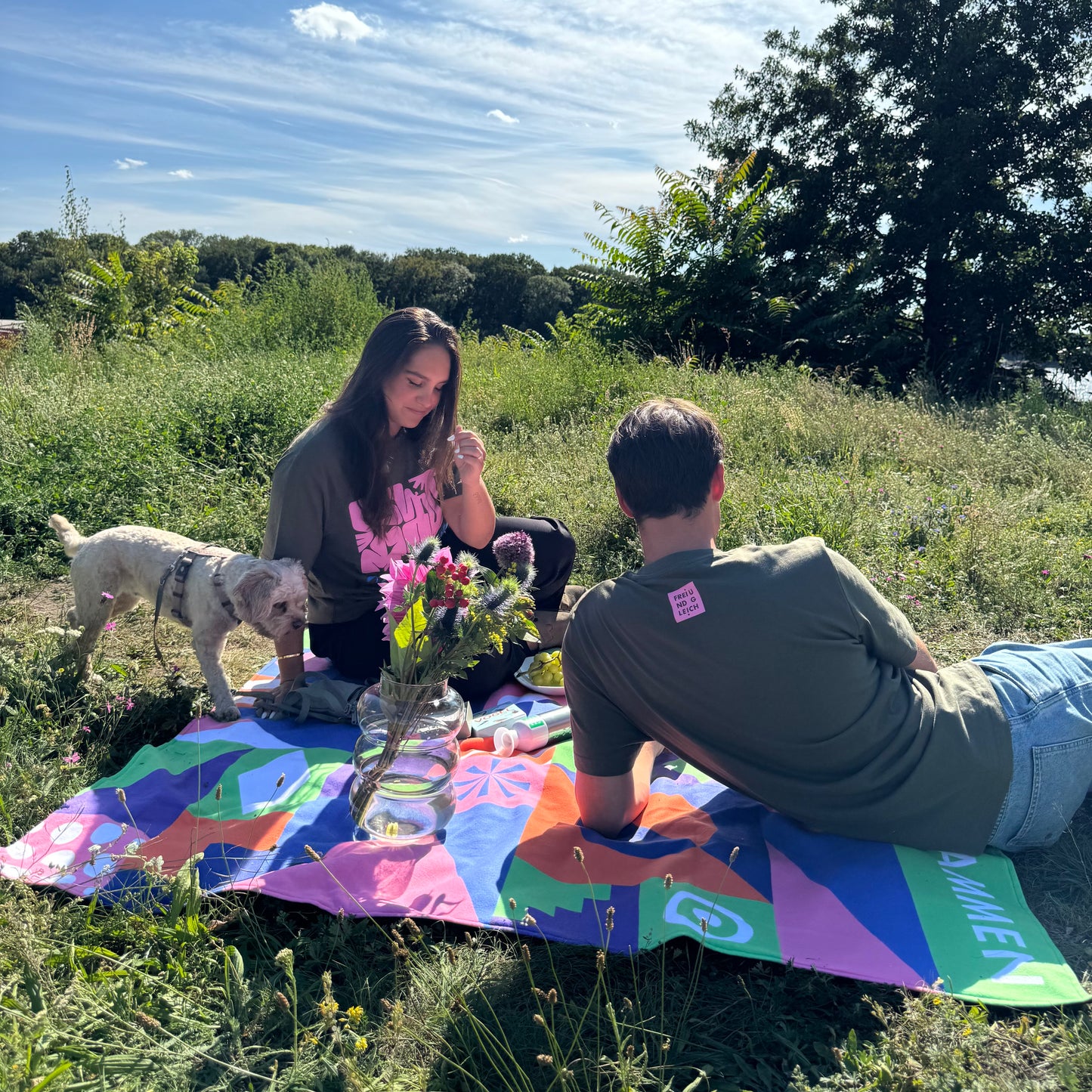 Picknickdecke "ZUSAMMEN SETZEN"